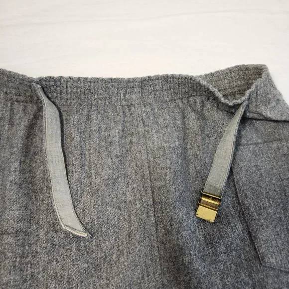 Vintage SUMMIT SPORTWEAR Minimalist Academia Wool Blend Gray Midi Skirt Size 10. - Picture 9 of 16